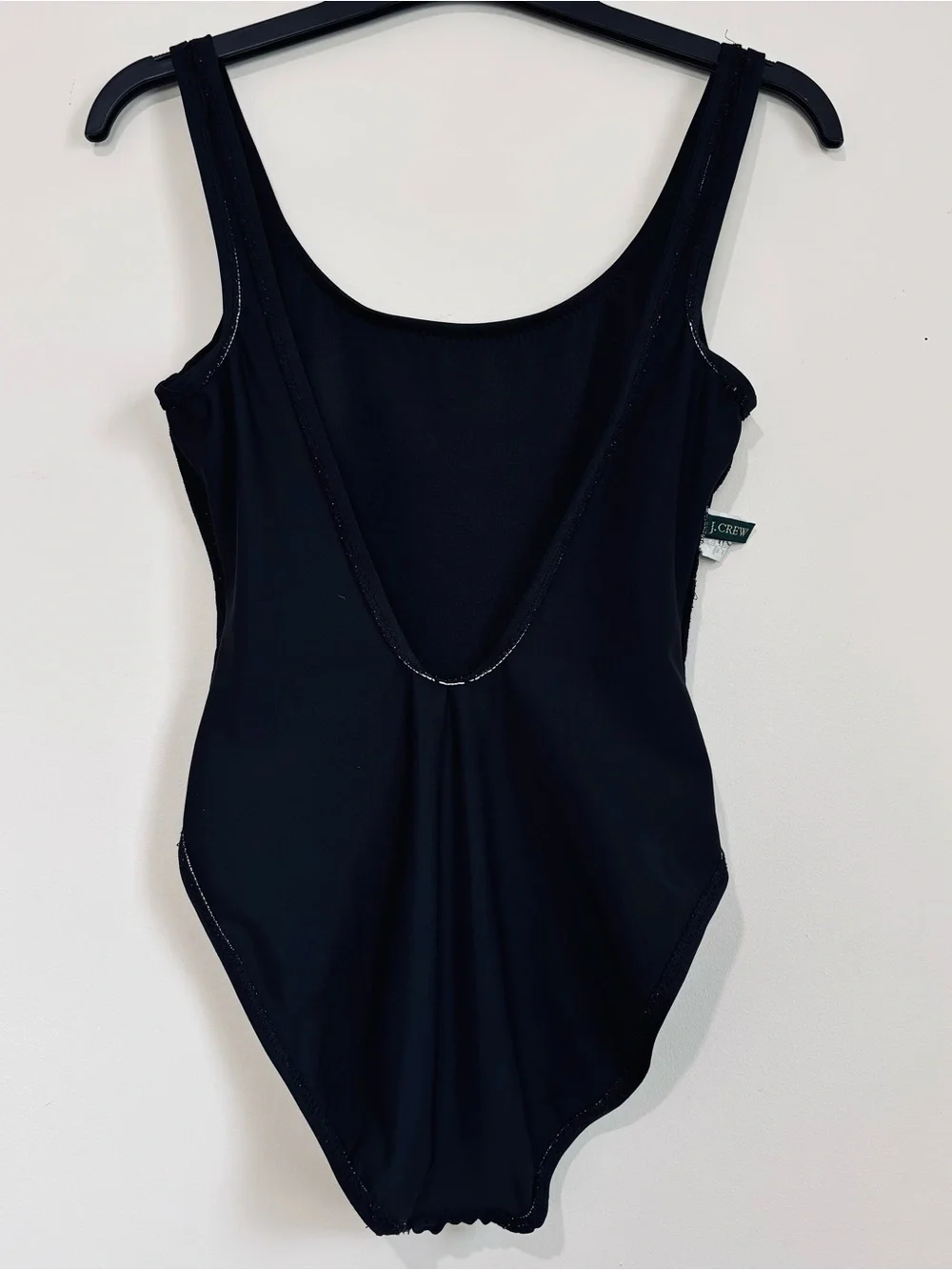 J. Crew Vintage made in USA black scoop neck low back sleeveless tank bodysuit 6